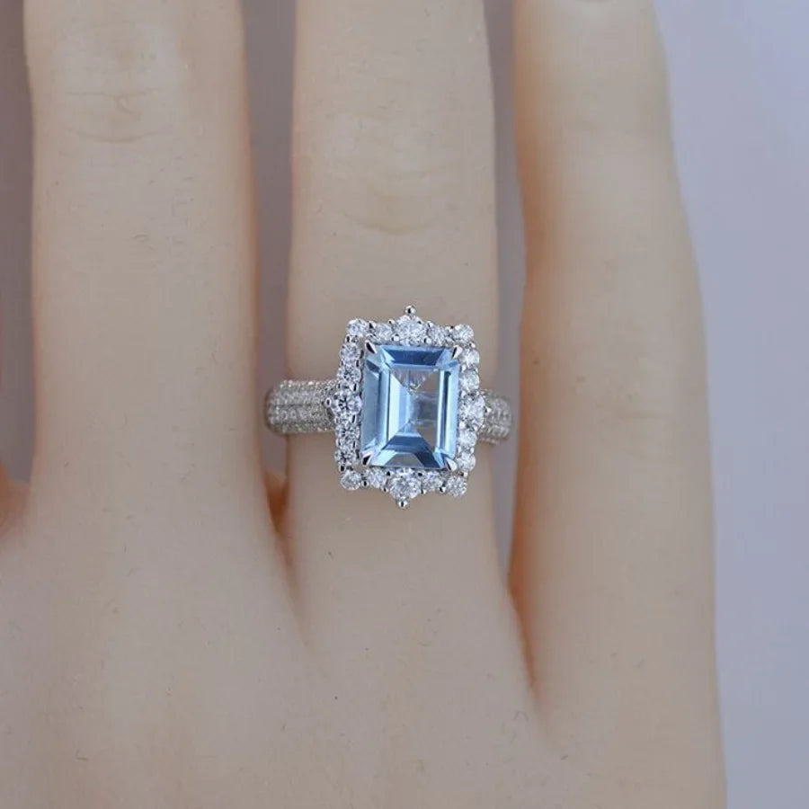 luckacco new retro alloy luxuriously decorated women's engagement ring