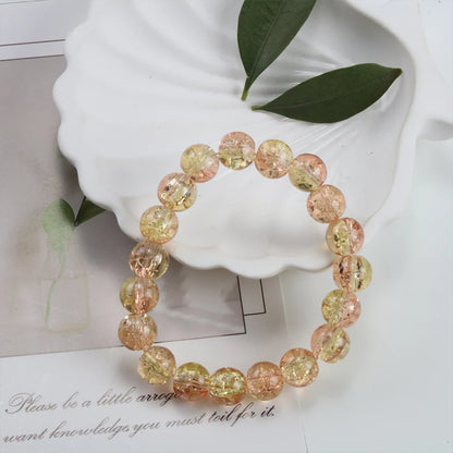 Luckacco Shinning Crystal Beads Elastic Bracelet Korean Style Colorful Crystal Glass Beaded Bracelet Bangles For Women