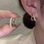 Upscale 14k Gold Jewelry Real Gold  Earrings Zircon Pearl Twist Luxury Stud Earrings for Women Brincos Pendientes Bijoux - luckacco
