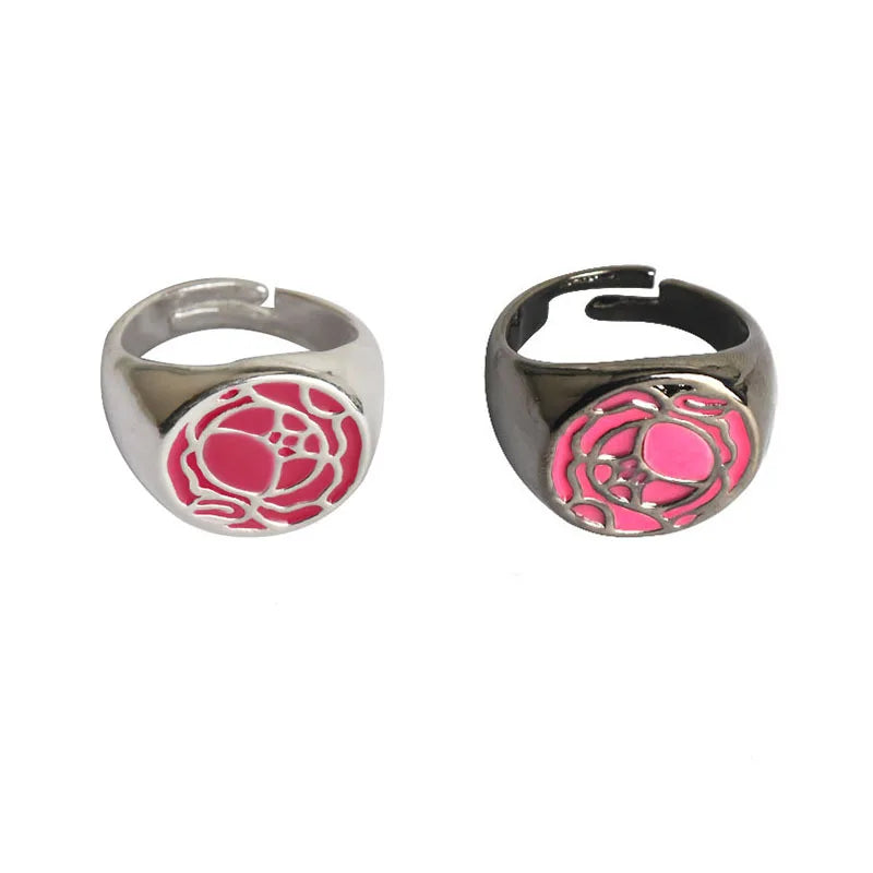 luckacco anime tenjo utena cosplay ring unisex adjustable opening couple rings jewelry accessories gifts