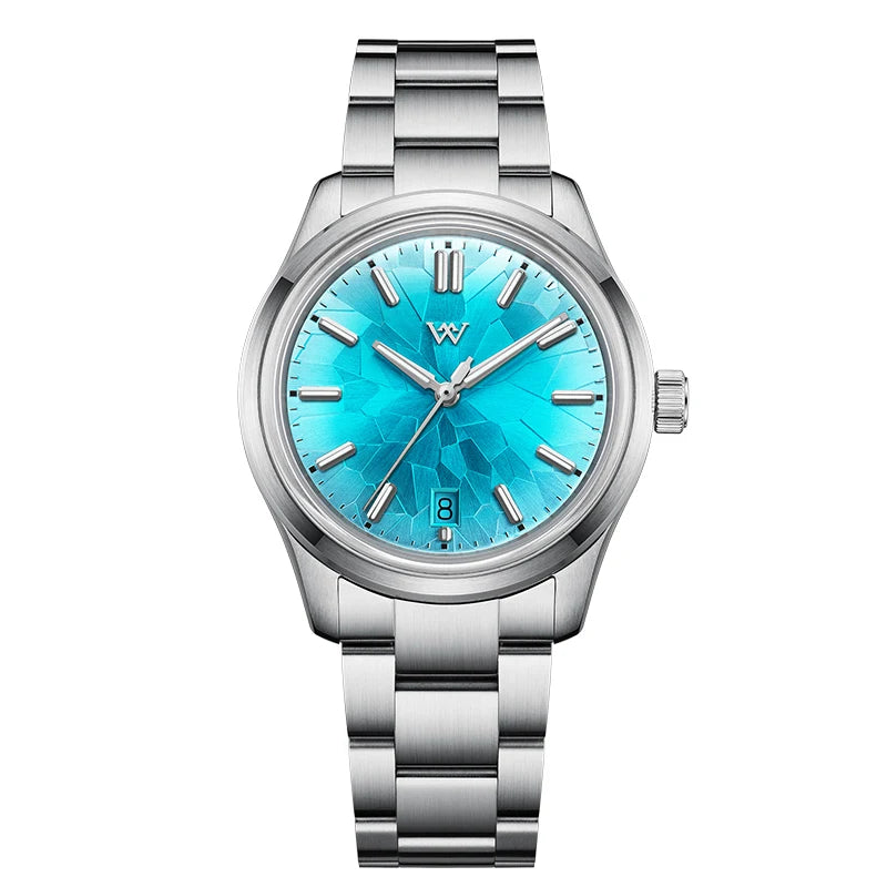 luckacco wm watch automatic mechanical men watches nh35 sapphire glacier collection 100m water resistant man welly merck watch wm226