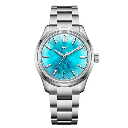 Luckacco WM Watch Automatic Mechanical Men Watches NH35 Sapphire Glacier Collection 100M Water Resistant Man Welly Merck Watch WM226