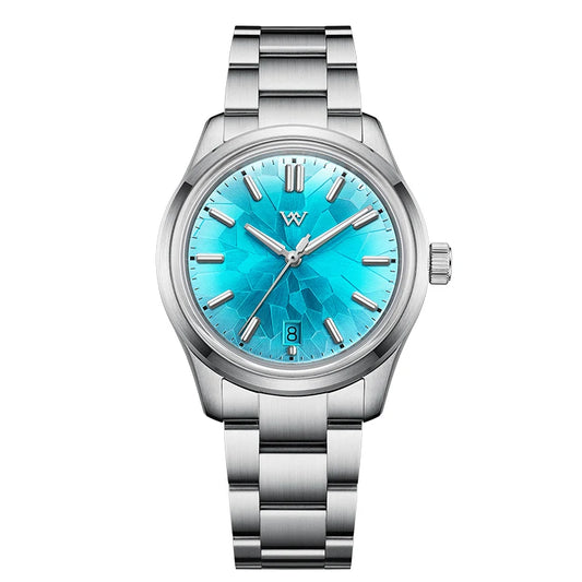 Luckacco WM Watch Automatic Mechanical Men Watches NH35 Sapphire Glacier Collection 100M Water Resistant Man Welly Merck Watch WM226