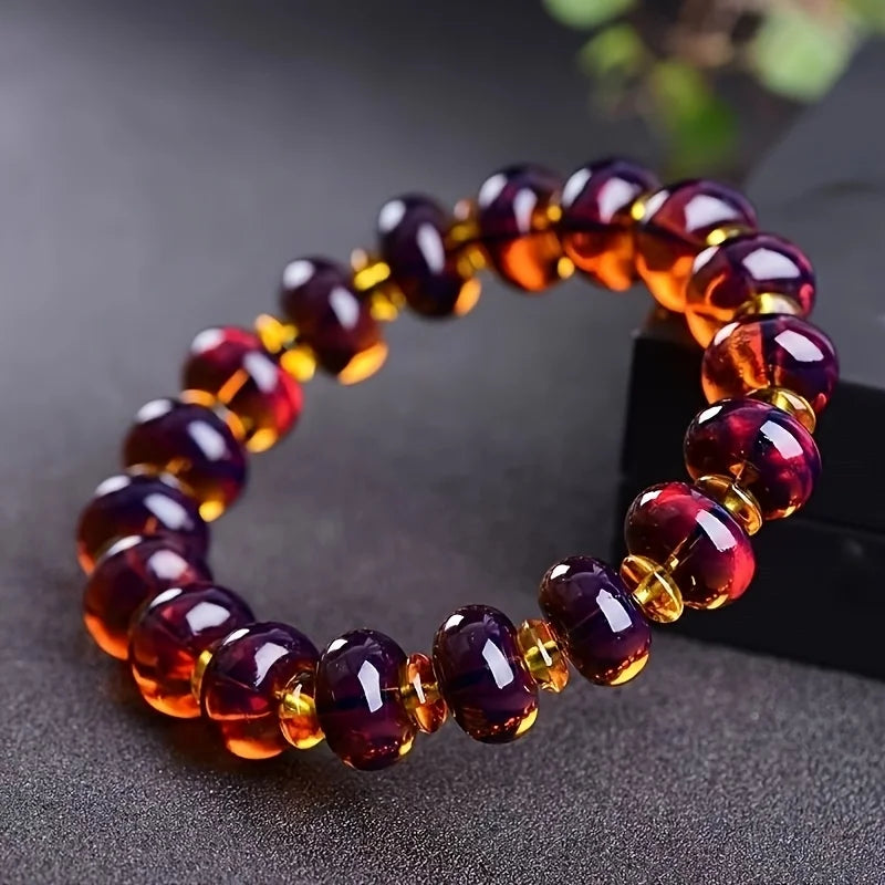 luckacco mexican amber bracelets - unisex, fashion resin jewelry