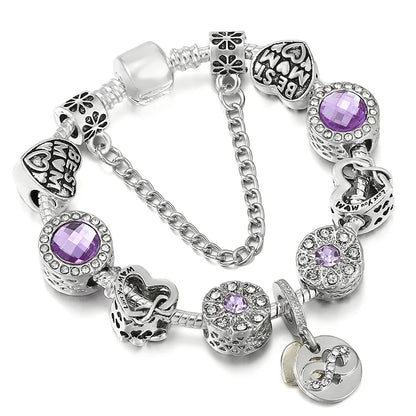 Luckacco BAOPON New Fashion Life Of Tree Crystal Charm Bracelet Fit Green Color Snake Chain Brand Bracelets & Bangles for Women Jewelry