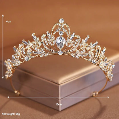 Luckacco Bridal Headwear Purple-Colour Women's Grand Party Crown Birthday Tiaras