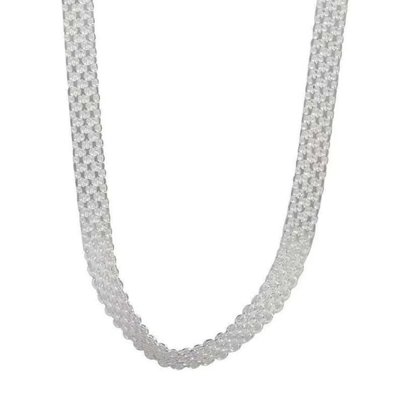luckacco new 925 sterling silver necklace simple style charming woman choker birthday party gift exquisite jewelry
