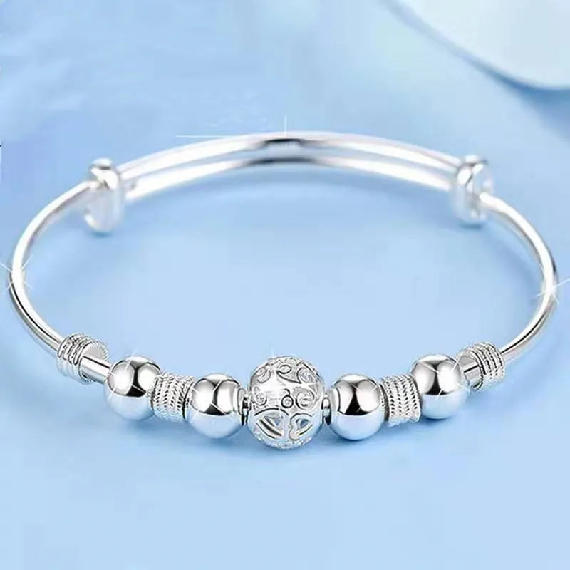 luckacco 4pcs/set fashion snake green gemstone bangle rhinestone full metal bracelets for women birthday party wedding jewerly gifts