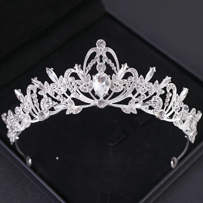 Luckacco Bridal Headwear Purple-Colour Women's Grand Party Crown Birthday Tiaras