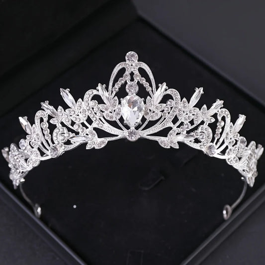 Luckacco Bridal Headwear Purple-Colour Women's Grand Party Crown Birthday Tiaras