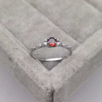 Luckacco Autumn and Winter New Style Light Luxury Style Amethyst Zirconia Women's Ring in Europe and America Simple Fashion Gem Ring