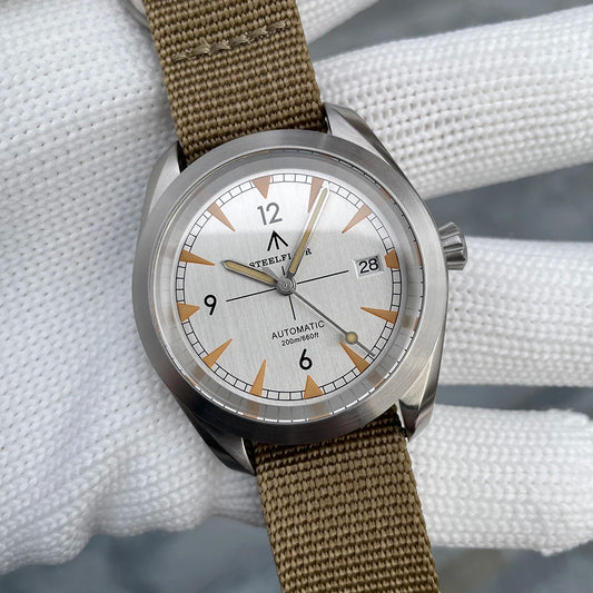 Luckacco STEELFLIER Official SF751 Luxury Fashion Mechanical Wristwatch NH35 Movement Super Luminous 20Bar Waterproof Classic Dive Watch