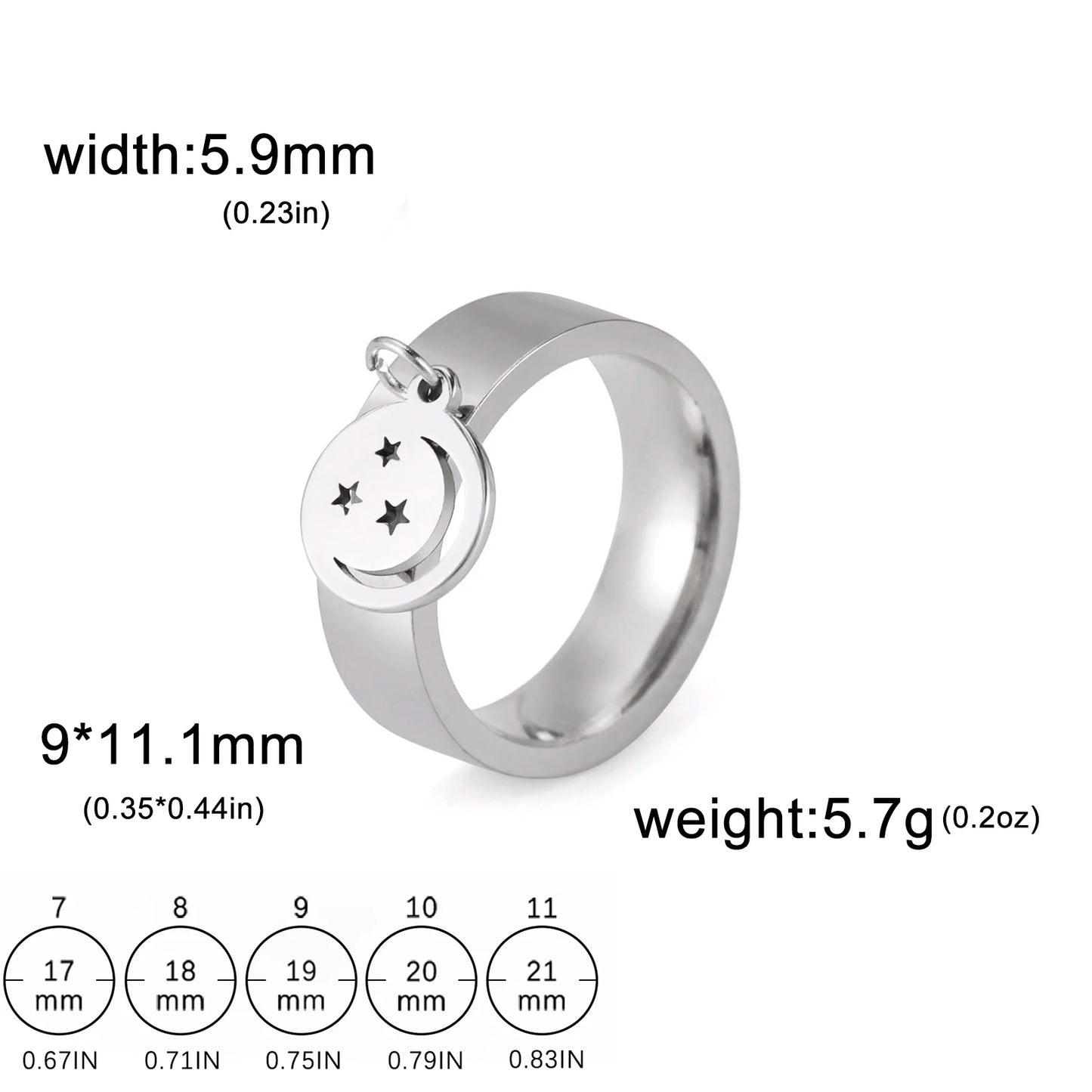 luckacco unift women stainless steel charms rings flower leaf spider paw pendant finger ring fashion minimalist couple jewelry
