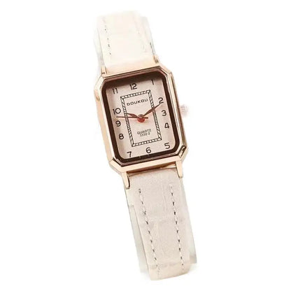 Luckacco The Square Minimalist Women Ultra Thin Small Dial Watches Leather Band Antique Quartz Watch Relogio Feminina