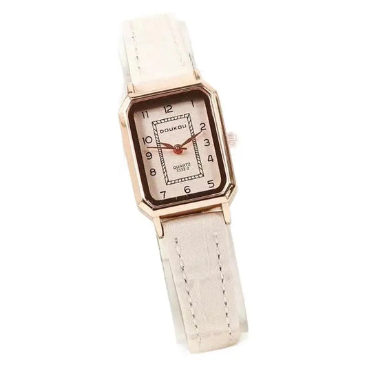 Luckacco The Square Minimalist Women Ultra Thin Small Dial Watches Leather Band Antique Quartz Watch Relogio Feminina
