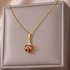 Luckacco Zircon Heart Cross Necklaces For Women Vintage Geometric Surrounded By Vines Choker Necklace Aesthetic Fashion Jewelry Gift 2025