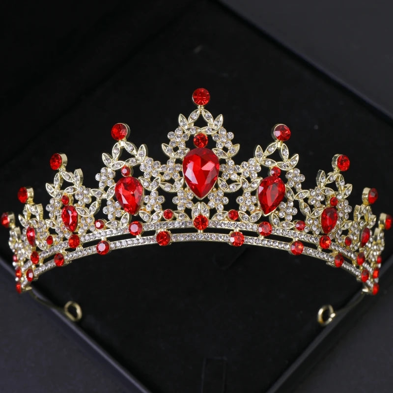 luckacco bridal headwear green-colour women's fashion party crown girl performance tiaras