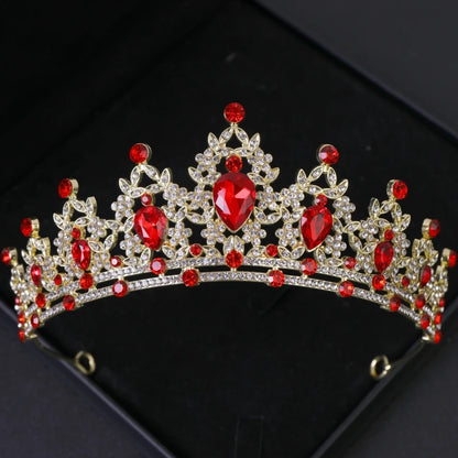 Luckacco Bridal Headwear Green-Colour Women's Fashion Party Crown Girl Performance Tiaras