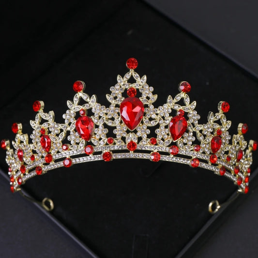 Luckacco Bridal Headwear Green-Colour Women's Fashion Party Crown Girl Performance Tiaras