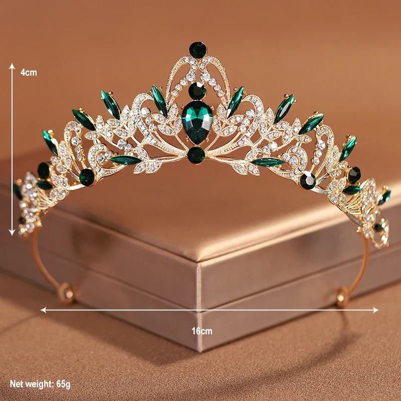 luckacco bridal headwear purple-colour women's grand party crown birthday tiaras
