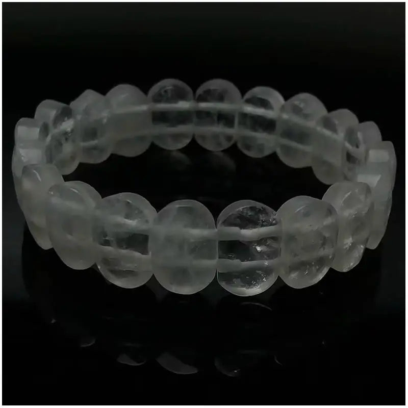 luckacco natural 10x15mm faceted flashing stone beads bracelets handmade reiki healing meditation bangles elastic rope couple jewelry