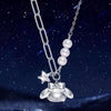 Luckacco Y2K Melody Crystal Pendant Necklace Personality Woman Collar Accessories Fashion Gifts Cartoon Kawaii Necklace Jewelry