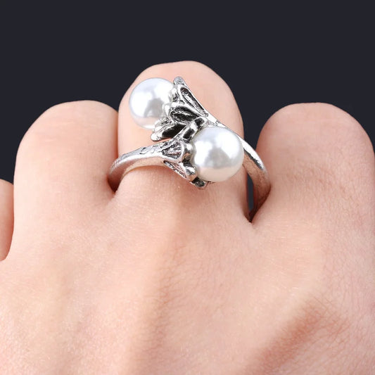 Luckacco Daenerys Targaryen Rings for Men Women Game of Thrones Vintage Beads Adjustable Ring Fans Party Jewelry Gift