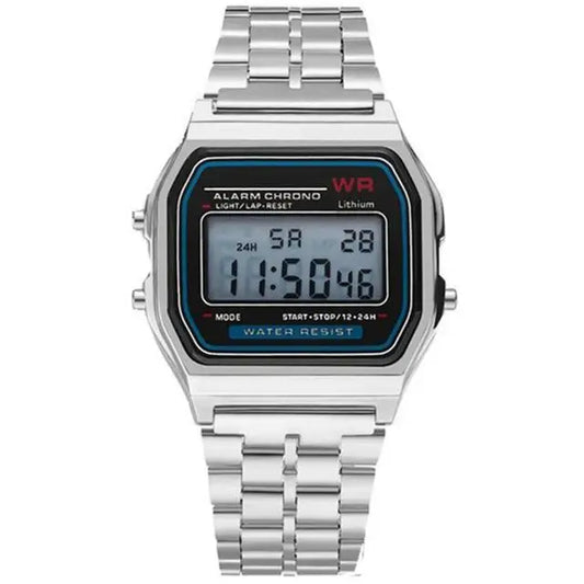 Luckacco New Women Men Unisex Watch Gold Black Vintage LED Digital Sports Military Wristwatches LED Electronic Digital Present Gift Male