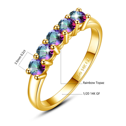 Luckacco Szjinao 14K Gold Filled Rings For Woman 1.0CT 3.5mm Moissanite Diamond Wedding Jewelry No Tarnish Engagement Lady Gift