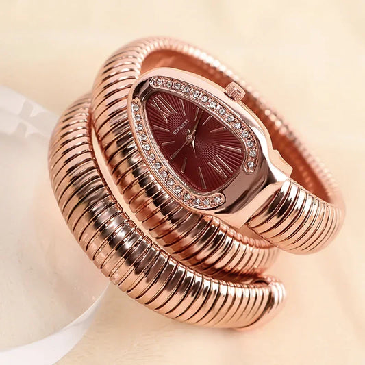 Luckacco High-quality Luxury Women Quartz Watch Bracelet Stainless Steel Wristwatch Fashion Gold Ladies Watches Clock Relógio Feminino