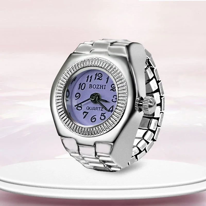 luckacco 1pcs new finger watch men's and women's quartz watch mini niche finger watch can watchs time true watchs ring watchs trend