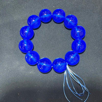 Luckacco Under strong light, hexagonal starlight red, starlight green, blue, pink and purple beads appear on the sapphire bracelet