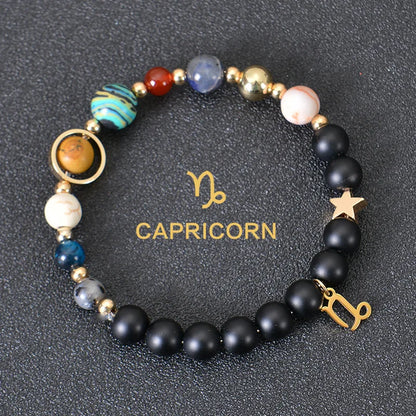 Luckacco Aries Taurus Gemini Cancer Leo Virgo Libra Scorpio Sagittarius Capricorn Aquarius Pisces gifts for women 12 zodiac bracelet men