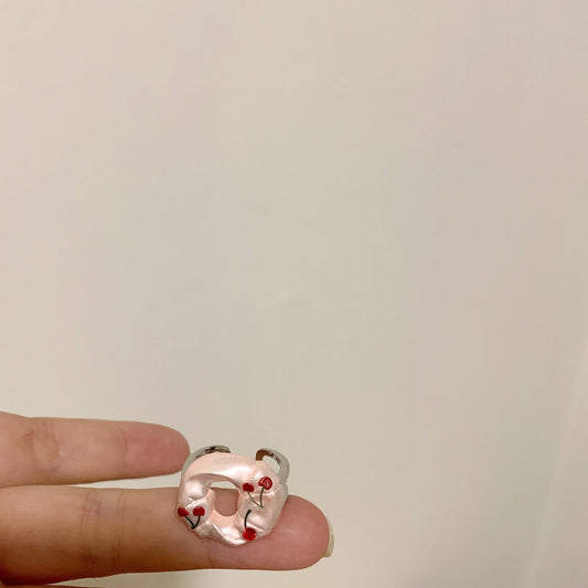 Luckacco Fashion Enamel Drop Oil Y2K Crystal Butterfly Open Ring for Women Engagement Party Gift Temperament Jewelry 2025 New