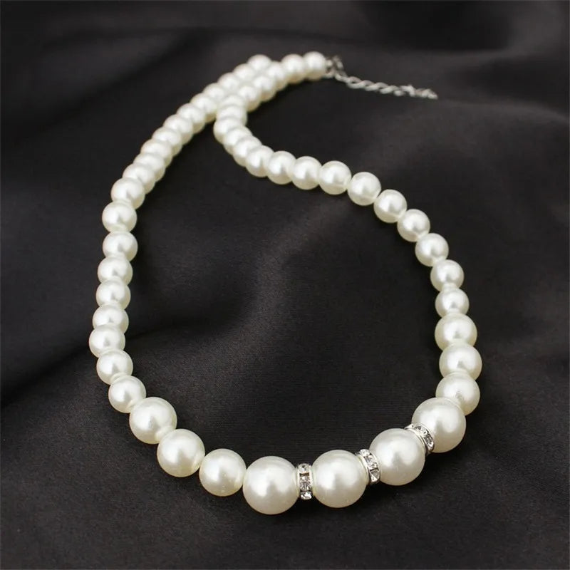 luckacco wedding engagement women simulated pearls jewelry set necklace / earrings / bracelets fashion jewelry for lady party gift