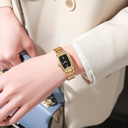 Luckacco WWOOR Elegant Women's Watch Fashion Stainless Steel Waterproof Ladies Quartz Wristwatch Luxury Bracelet Watches Date Reloj mujer