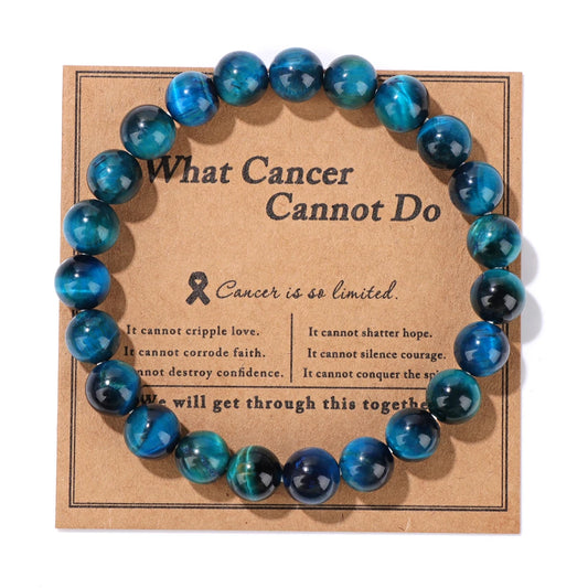 Luckacco Natural Rose Quartzs Bracelets For Women Men Relaxing Anxiety Energy Healing Natural Stone Bead Bracelet With Encouragement Card