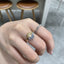 2023 New In Summe Rings Celestial Blue Sparkling Moon And Sun Ring For Women Stackable Finger Band Fashion Silver 925 Jewellry - luckacco