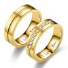 Luckacco Fashion Women Men Titanium Steel Ring Classic Letter I Love You Rings Gold Color Jewelry for Couple Weeding Gift Accessories