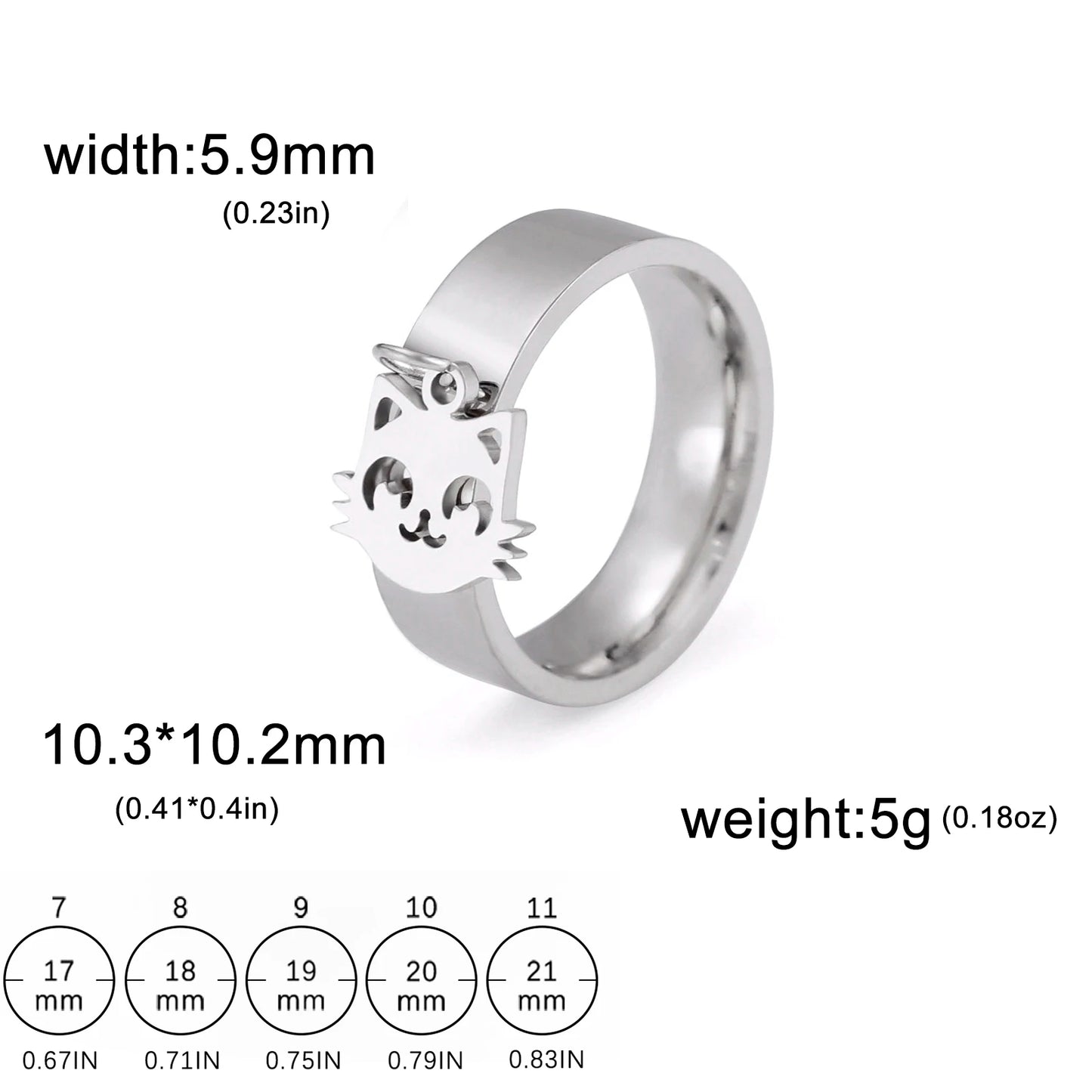 luckacco unift women stainless steel charms rings flower leaf spider paw pendant finger ring fashion minimalist couple jewelry