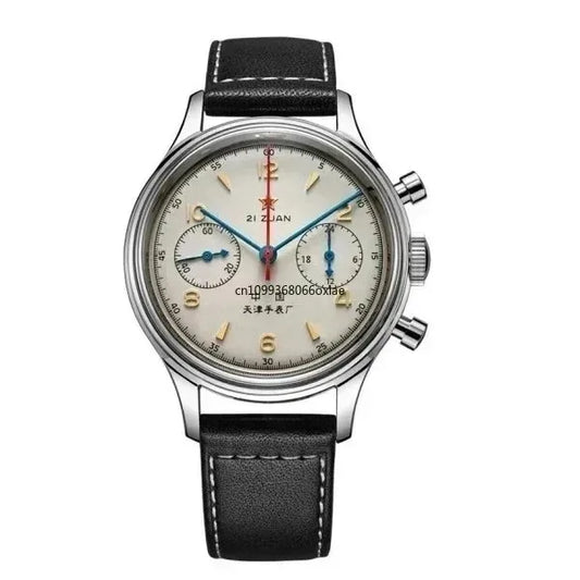 Luckacco Seagull Original 1963 Timing Code Men's Watch/accessory Bubble Dome Glass Beat Quartz Clock Business Luxury Retro Chronograph