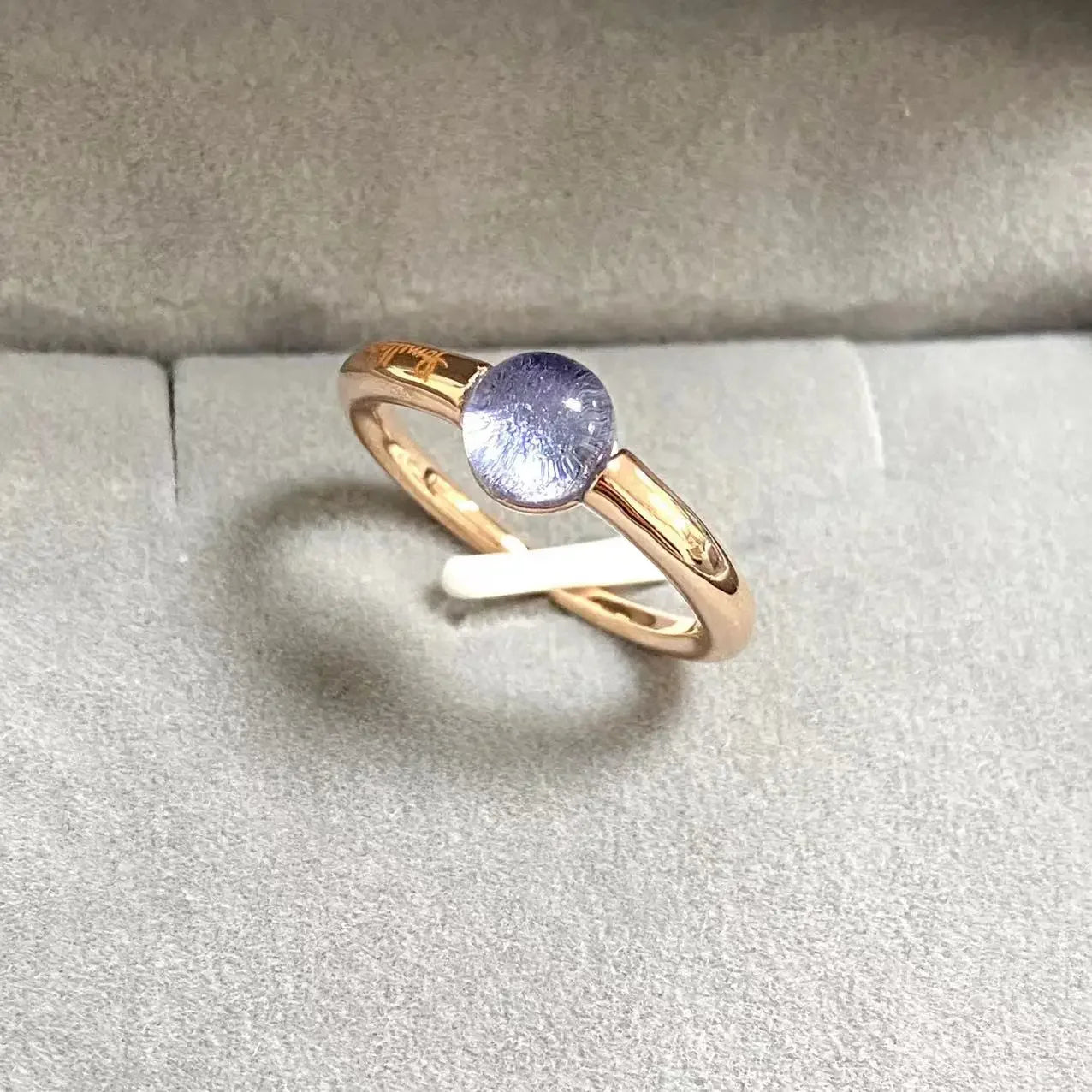 luckacco 6mm simple round ring starry sky style ring blue crystal ring for women fashion jewelry party gift