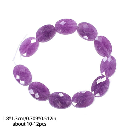 Luckacco AAA Natural Stone Multicolor Faceted Oval Stone Beads 18x13mm Loose Spacer Beads For Jewelry Making DIY Necklace Earrings Gifts