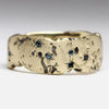 Luckacco KSRA  Fashion Geometric Gold Color Irregular Blue Color Zircon Ring For Women Party Accessories Dangle Custom Jewelry