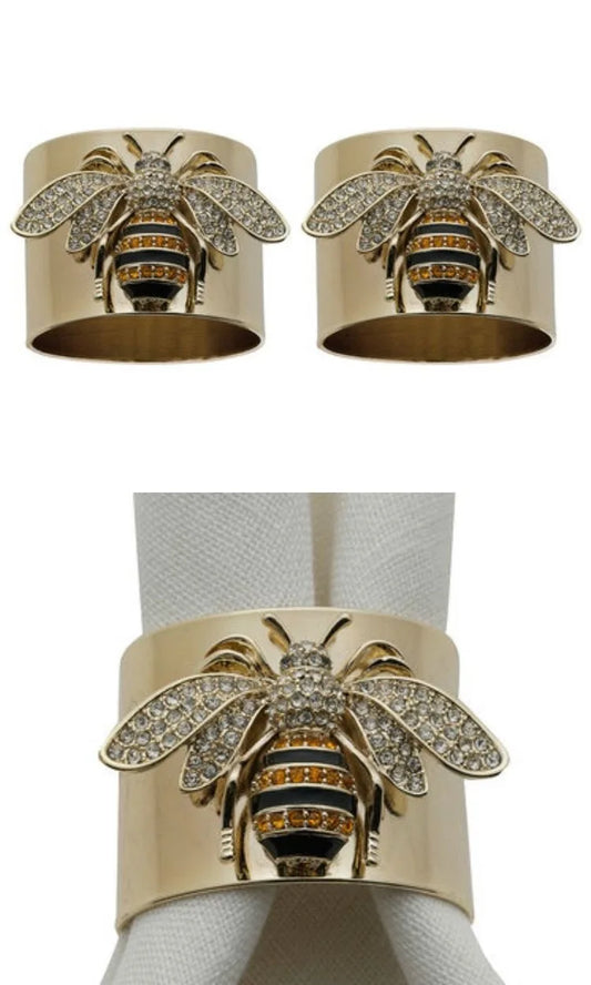 Luckacco 1Pcs Luxury Designer Jewelry Creative Cute Bee Rings for Women Fashion Stainless Steel Rings Party Wedding Decoration