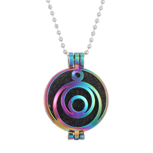 Luckacco New Colorful Aromatherapy Necklace Vintage Flower Butterfly Tree Owl Essential Oil Diffuser Necklace Perfume Lockets Pendants