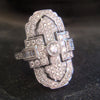 Luckacco daily picks Special-interested Bridal Wedding Rings Full Brilliant CZ Elegant Women's Finger Accessories for Party Fashion Jewelry