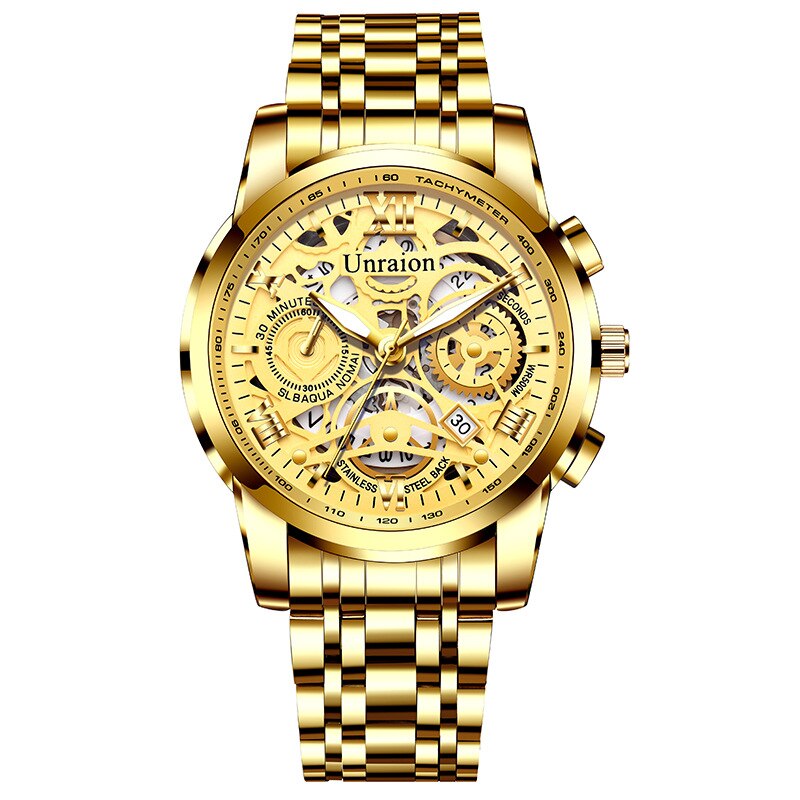 Wristwatch for Man Reloj Hombre Male Clock Luxury Men's Calendar Watches Big Dial Stainless Steel Waterproof Luminous Man Quartz - luckacco