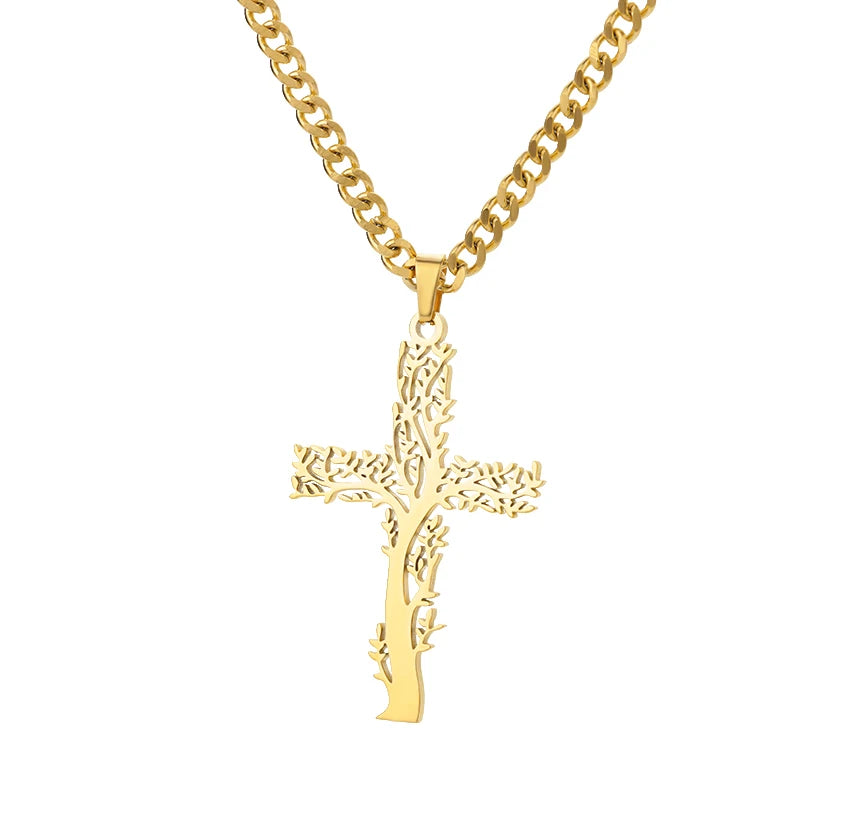 luckacco zircon heart cross necklaces for women vintage geometric surrounded by vines choker necklace aesthetic fashion jewelry gift 2025