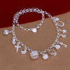 Luckacco 925 Sterling Silver Necklace 45cm Wedding Women Noble Luxury Gorgeous Charms Fashion Lady  Jewelry